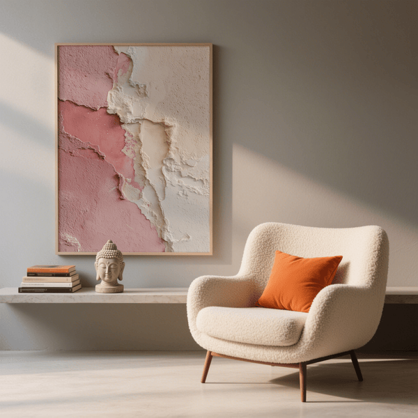 Modern home Pink Wabi Sabi Poster Pink Beige wall art print option