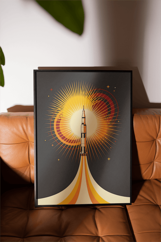 Affiche de lancement de fusée