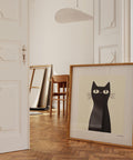 Minimalist feline art for modern homes.