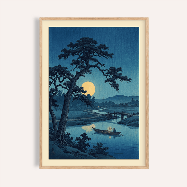 Moonlight Print | Full Moon Landscape Wall Art