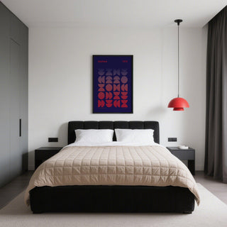 Poster with 1919 Bauhaus typography titled graphic design poster.