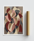 Minimalist Abstract Wall Art wall poster with ribbon-like forms