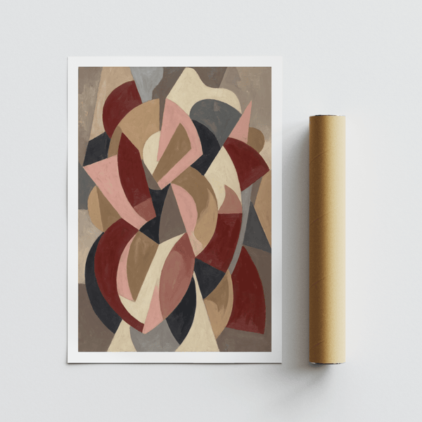 Minimalist Abstract Wall Art wall poster with ribbon-like forms