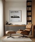 Aston Martin Wall Art luxury decor in White and Black for hallway