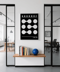 Abstract Geometric Print for entryway wall art with bold Black accents