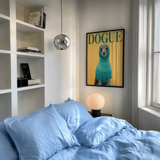 Cute Pet Wall Art in bold yellow, perfect for nursery wall decor