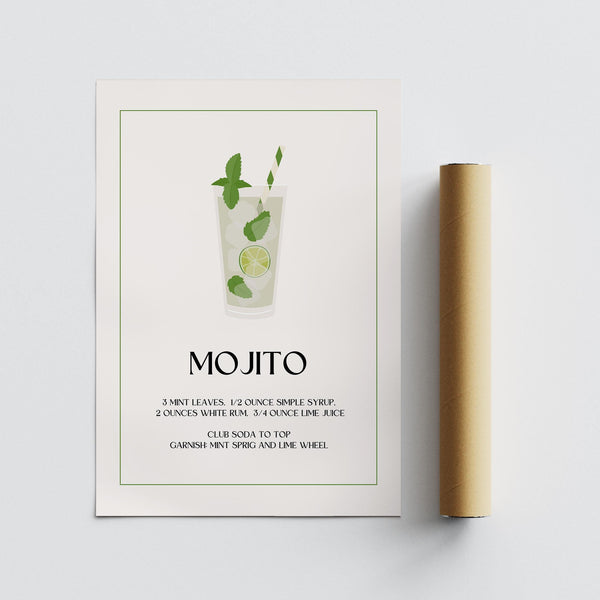 Mojito vector art in bar pictures for wall collection

