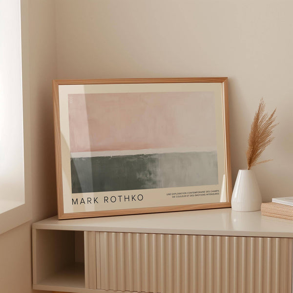 Modern pastel horizontal wall decor for minimalist interior design