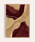 Neutral Organic Abstract Art in Red, Brown, Beige, White for living room wall art