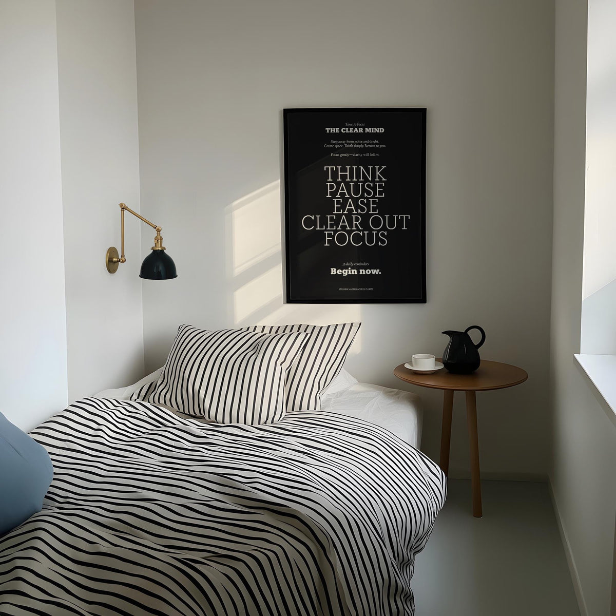 Bold black background Wall Art Quotes for Home print for modern decor.