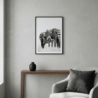 Minimalist animal print capturing symmetric zebra stripes