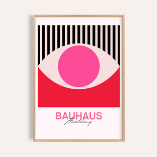 Abstract Eye Art print in Black and Red for living room wall decor