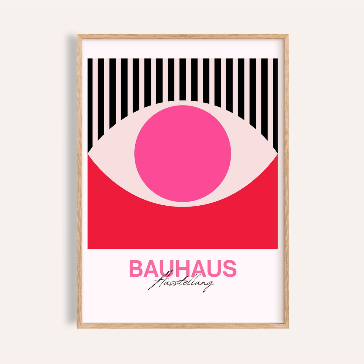 Abstract Eye Art print in Black and Red for living room wall decor