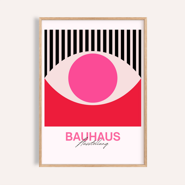 Abstract Eye Art print in Black and Red for living room wall decor