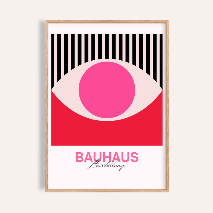 Abstract Eye Art print in Black and Red for living room wall decor