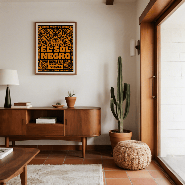 Text block “Revista de Cultura Visual” on graphic wall art print