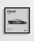Minimalist LaFerrari Poster in Black for home office design