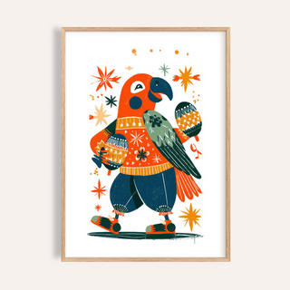Playful Animal Poster Multicolored wall art for children's playroom