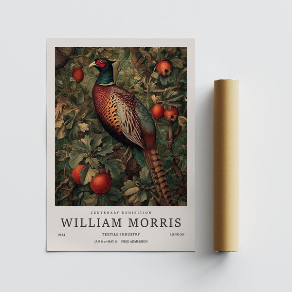 Earthy-toned pheasant print with botanical details and vintage styling – Pheasant Wall Art.