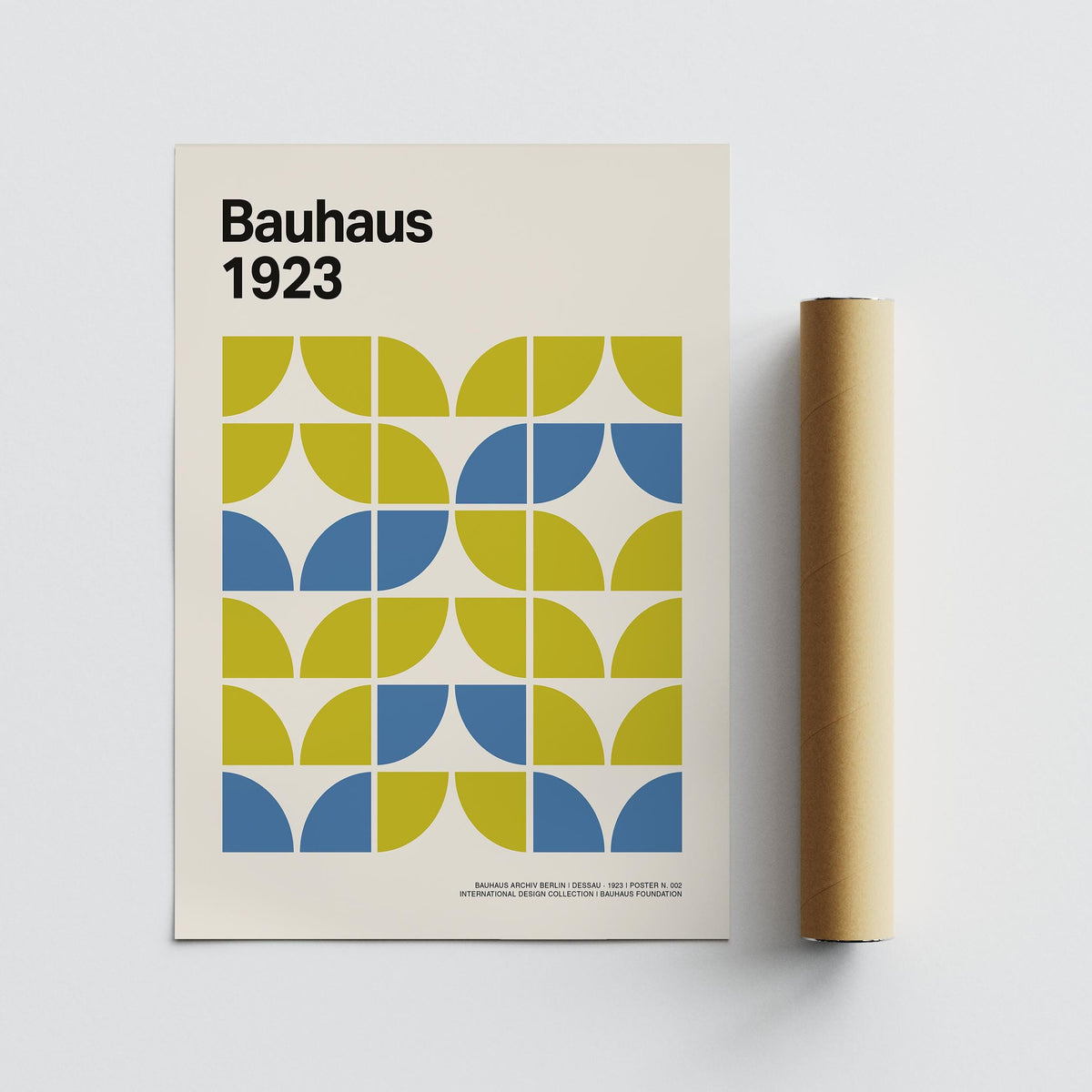 Bold circle pattern used in this vibrant modern geometric art print.