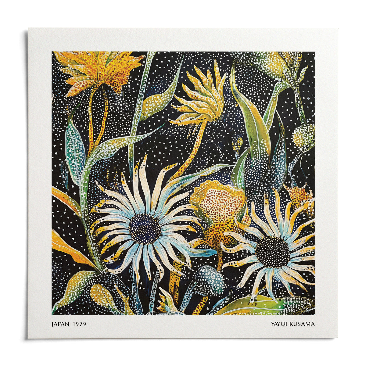 Abstract Art Floral Print, shown as an unframed paper print on a plain white background