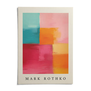 Abstract Art with Pink, shown as an unframed paper print on a plain white background