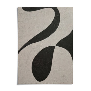 Abstract Black and White Art, shown as an unframed paper print on a plain white background