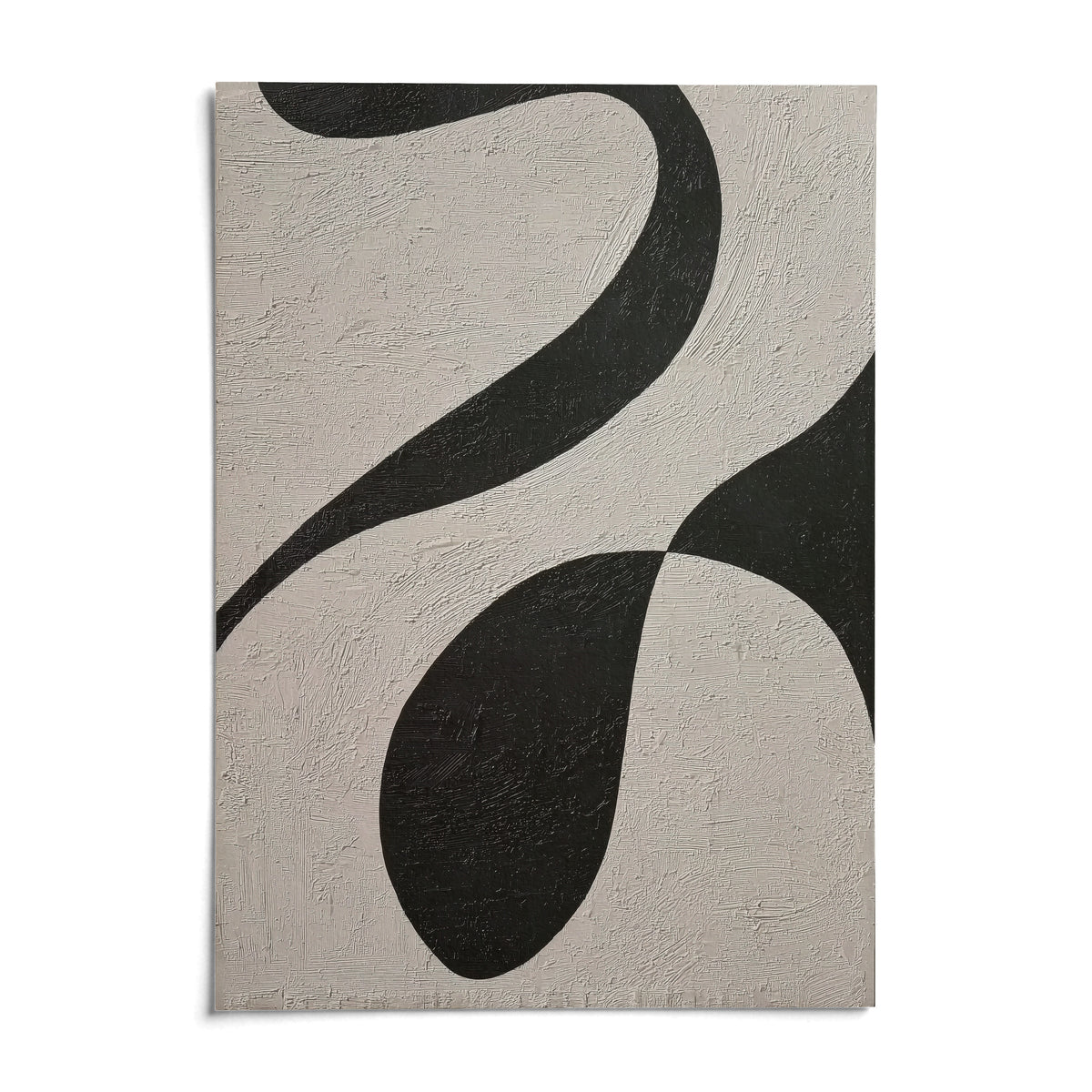 Abstract Black and White Art, shown as an unframed paper print on a plain white background