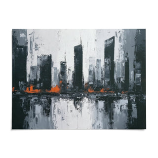 Abstract City Wall Art, shown as an unframed paper print on a plain white background