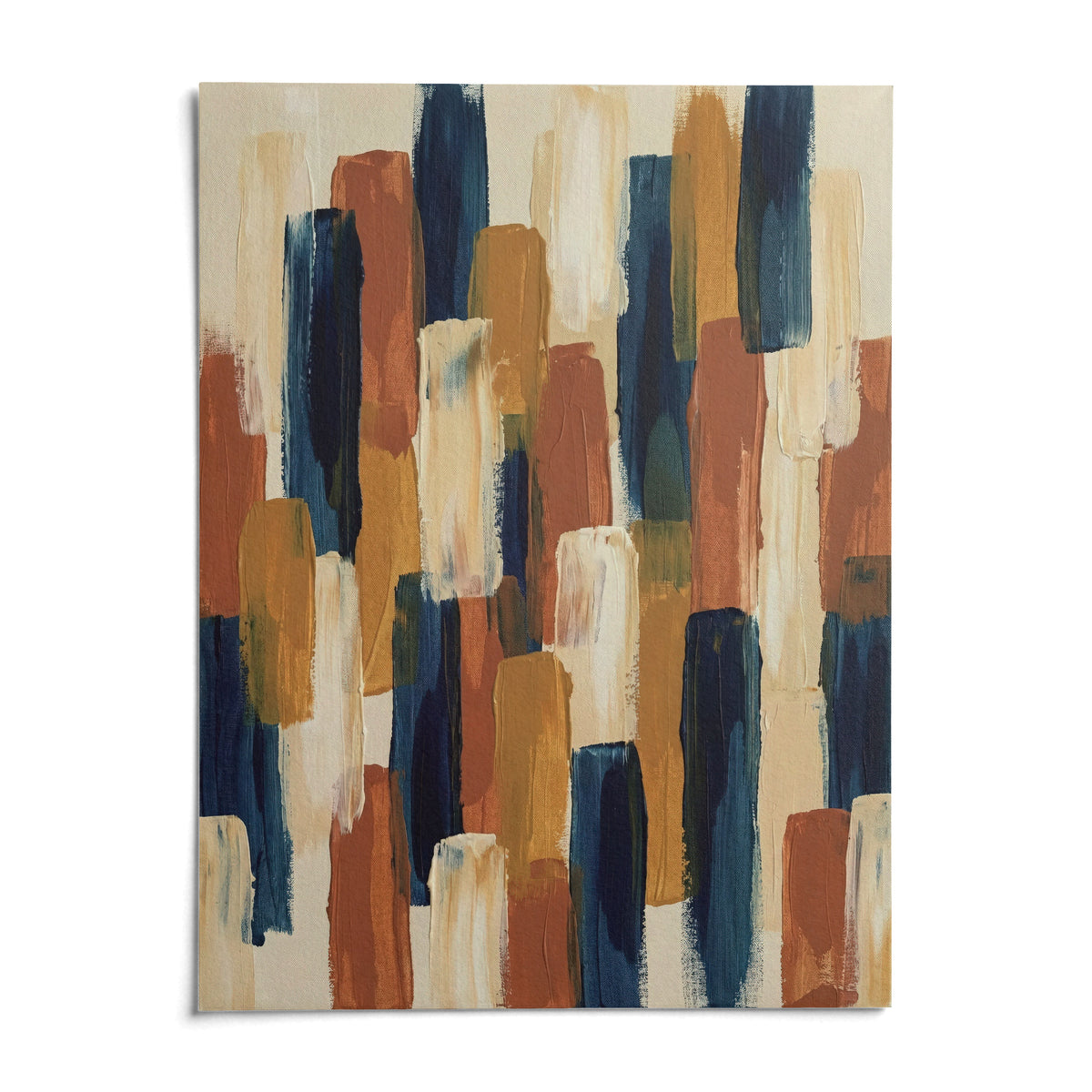 Abstract Color Blocks, shown as an unframed paper print on a plain white background