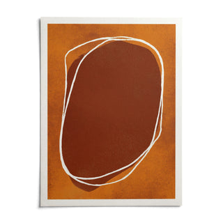 Abstract Earth Tone Wall Art, shown as an unframed paper print on a plain white background