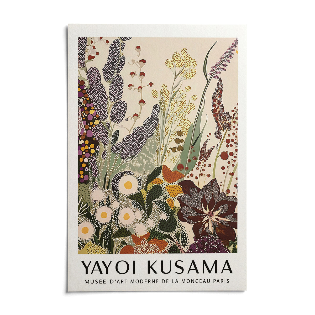 Abstract Floral Print, shown as an unframed paper print on a plain white background