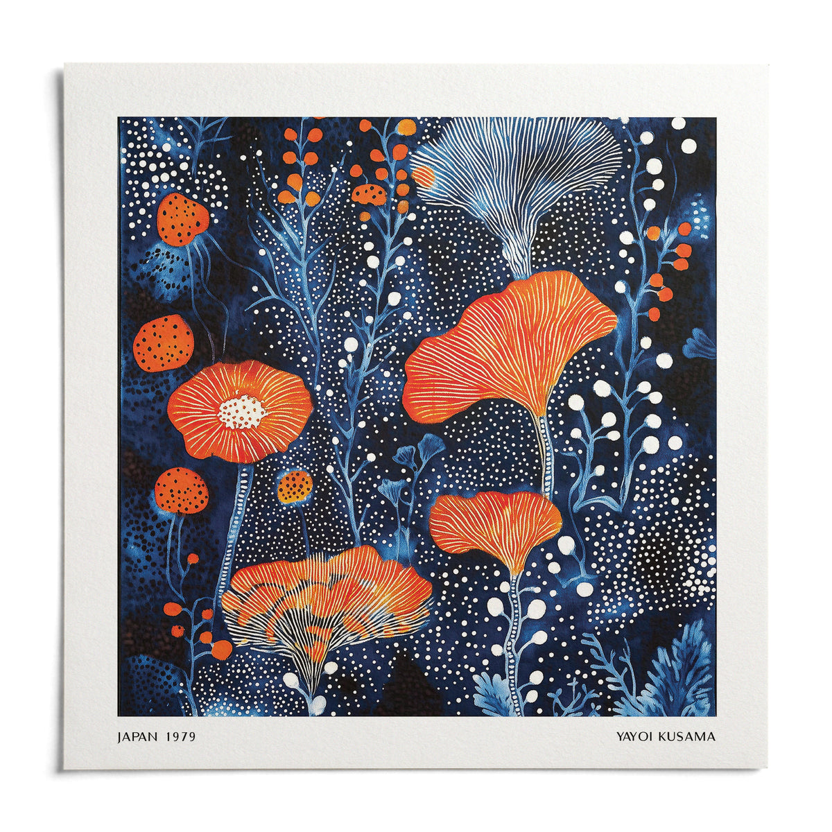 Abstract Flower Art, shown as an unframed paper print on a plain white background