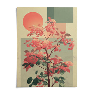 Abstract Flower Print, shown as an unframed paper print on a plain white background
