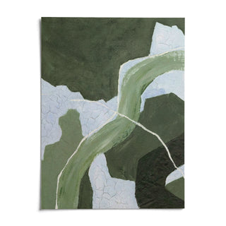 Abstract Green Art Print, shown as an unframed paper print on a plain white background