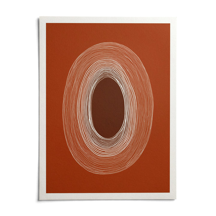 Abstract Line Drawing Poster, shown as an unframed paper print on a plain white background