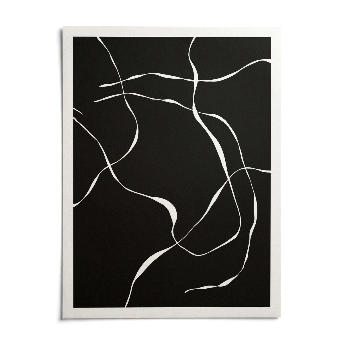 Abstract Lines Art Print, shown as an unframed paper print on a plain white background