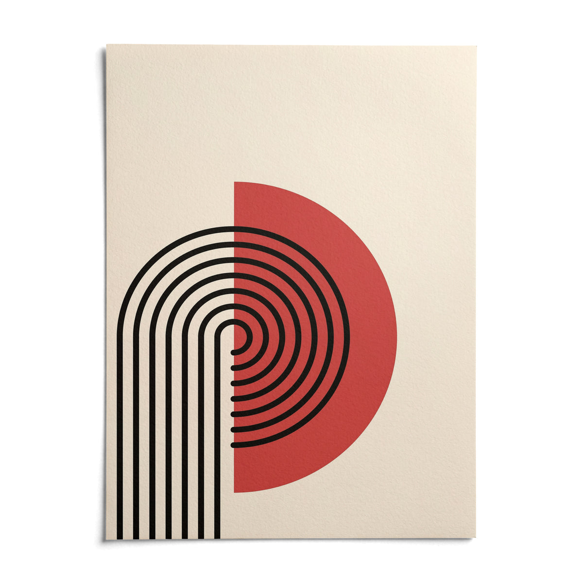 Abstract Modern Print, shown as an unframed paper print on a plain white background