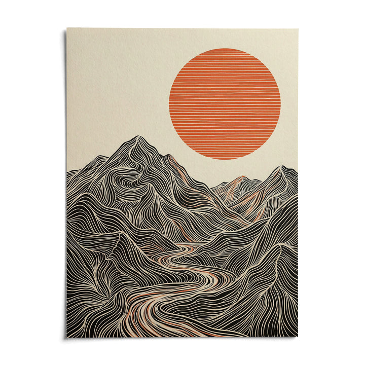 Abstract Nature Wall Art, shown as an unframed paper print on a plain white background