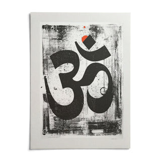 Abstract Om Art Print, shown as an unframed paper print on a plain white background