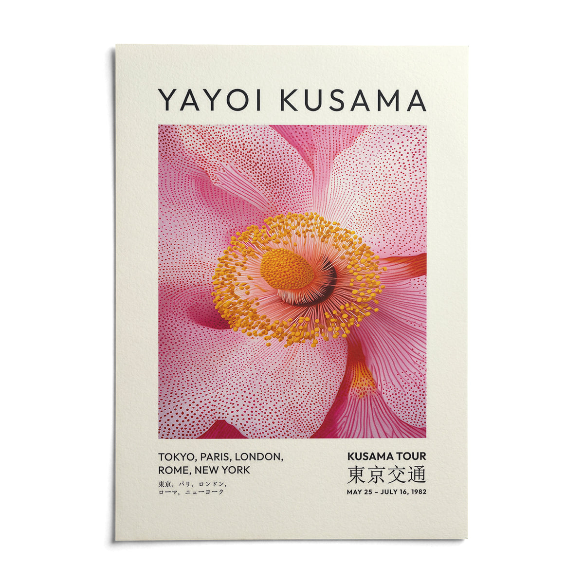 Abstract Pink Wall Art, shown as an unframed paper print on a plain white background