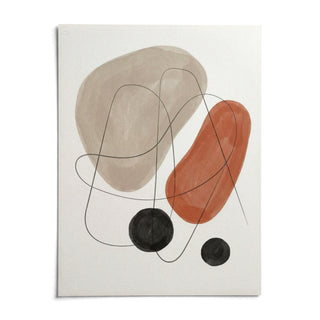 Abstract Shapes Art Print, shown as an unframed paper print on a plain white background