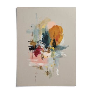 Abstract Wall Art, shown as an unframed paper print on a plain white background