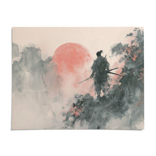 Abstract Warrior Poster, shown as an unframed paper print on a plain white background
