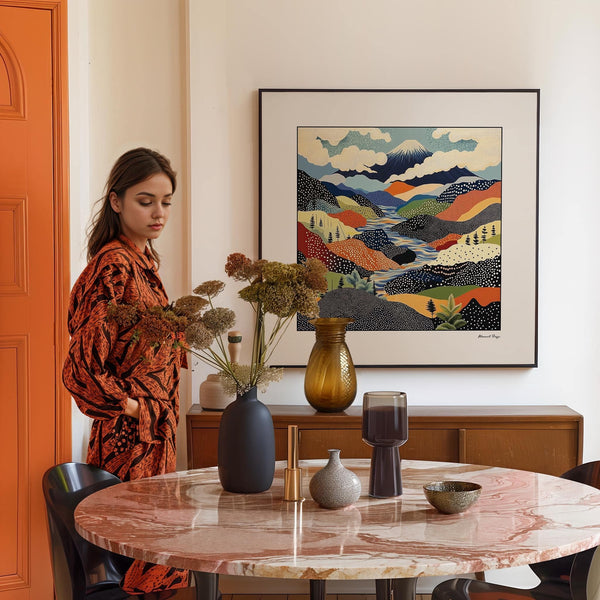 Statement Japanese art prints for vibrant and minimalist interiors