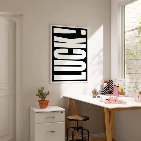 Bedroom wall styled with elegant lucky gifts artwork