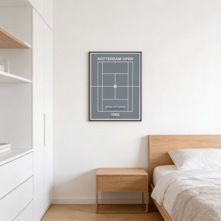 Gray and white typographic art print reading “VINTAGE / ATP / INDOOR”