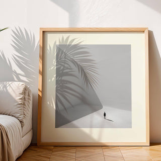 Monochrome square art prints featuring geometric abstract space for study