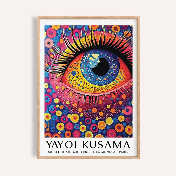 Close-up eye design in Pop Art Prints format with modern energy.