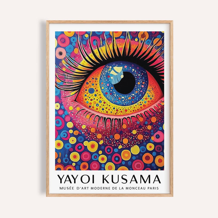 Close-up eye design in Pop Art Prints format with modern energy.